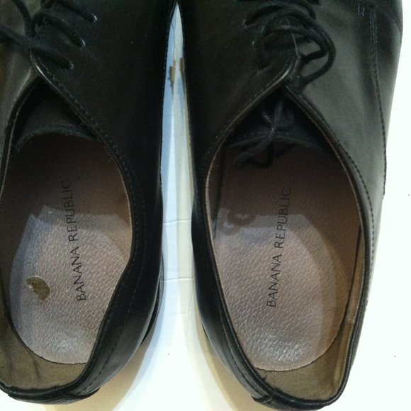 BANANA REPUBLIC MENS PRE-OWNED BLACK ITALIAN LEATHER DRESS SHOES SIZE: 10.5M main image 8